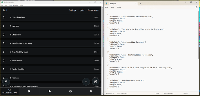 Manual Set Loads Wrong Order