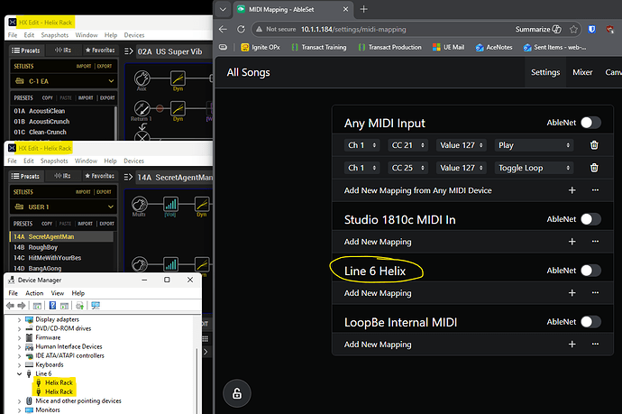 Ableset Missing Duplicate MIDI Device