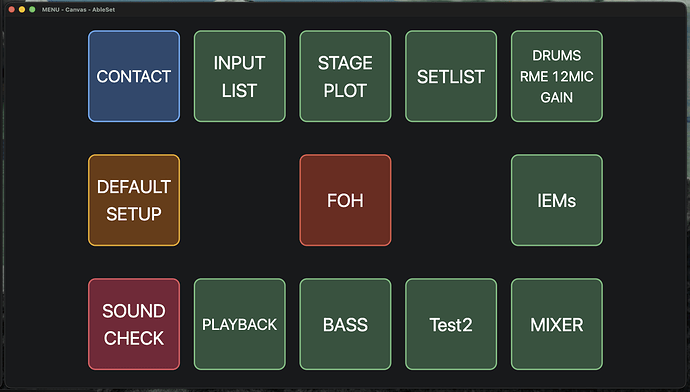Canvas Menu